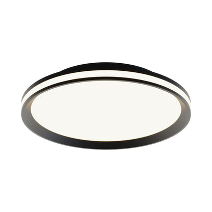 Sona LED Flush Mount Ceiling Light in Black (16-Inch).