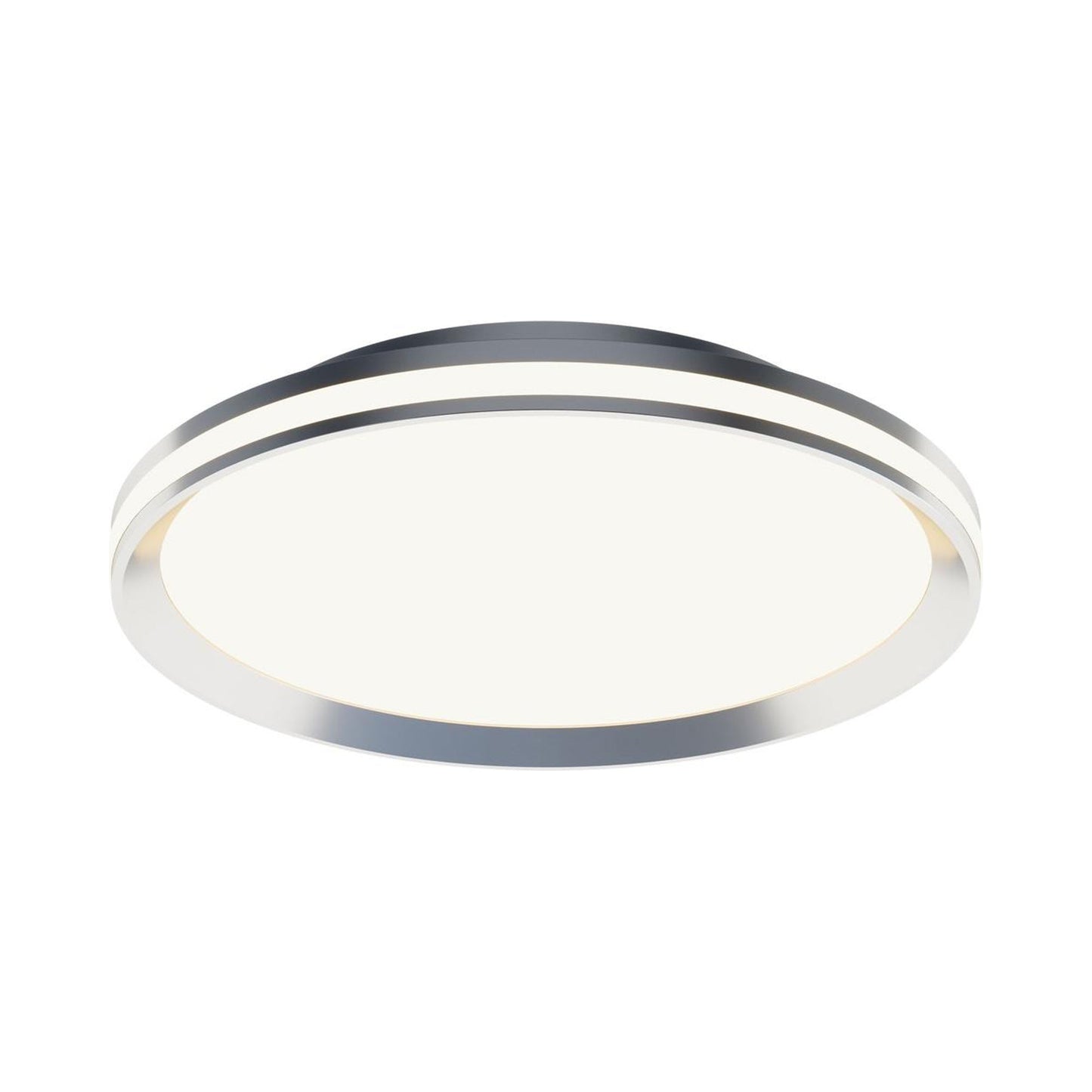 Sona LED Flush Mount Ceiling Light in Satin Nickel (16-Inch).