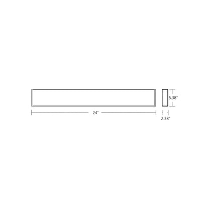 Spring LED Flush Mount Ceiling Light - line drawing.