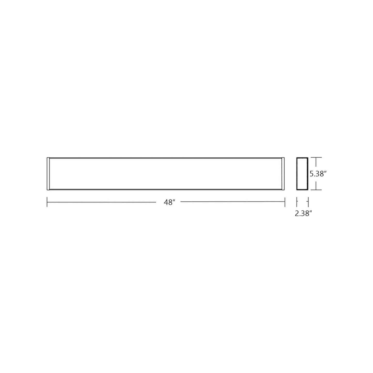 Spring LED Flush Mount Ceiling Light - line drawing.
