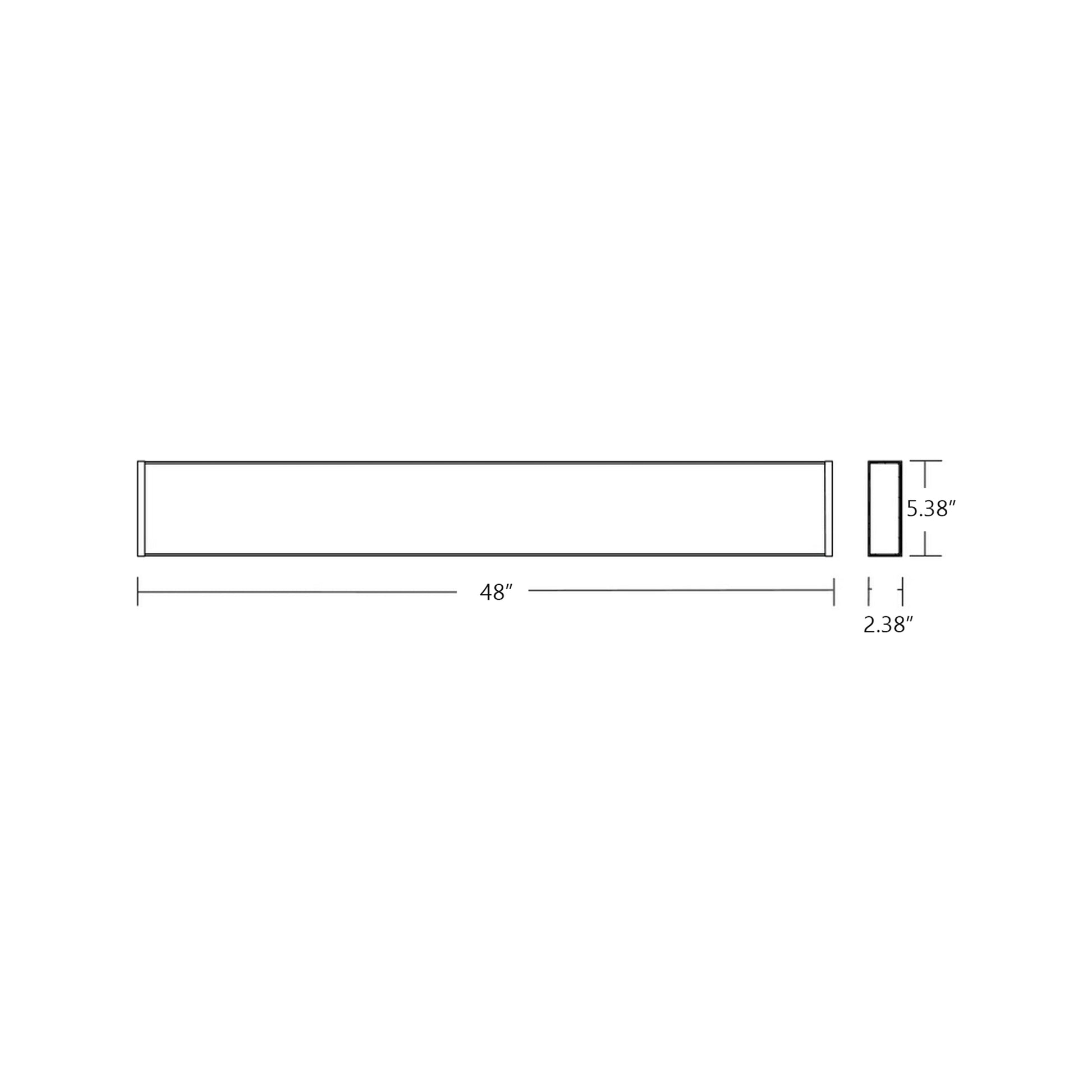 Spring LED Flush Mount Ceiling Light - line drawing.