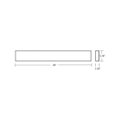 Spring LED Flush Mount Ceiling Light - line drawing.