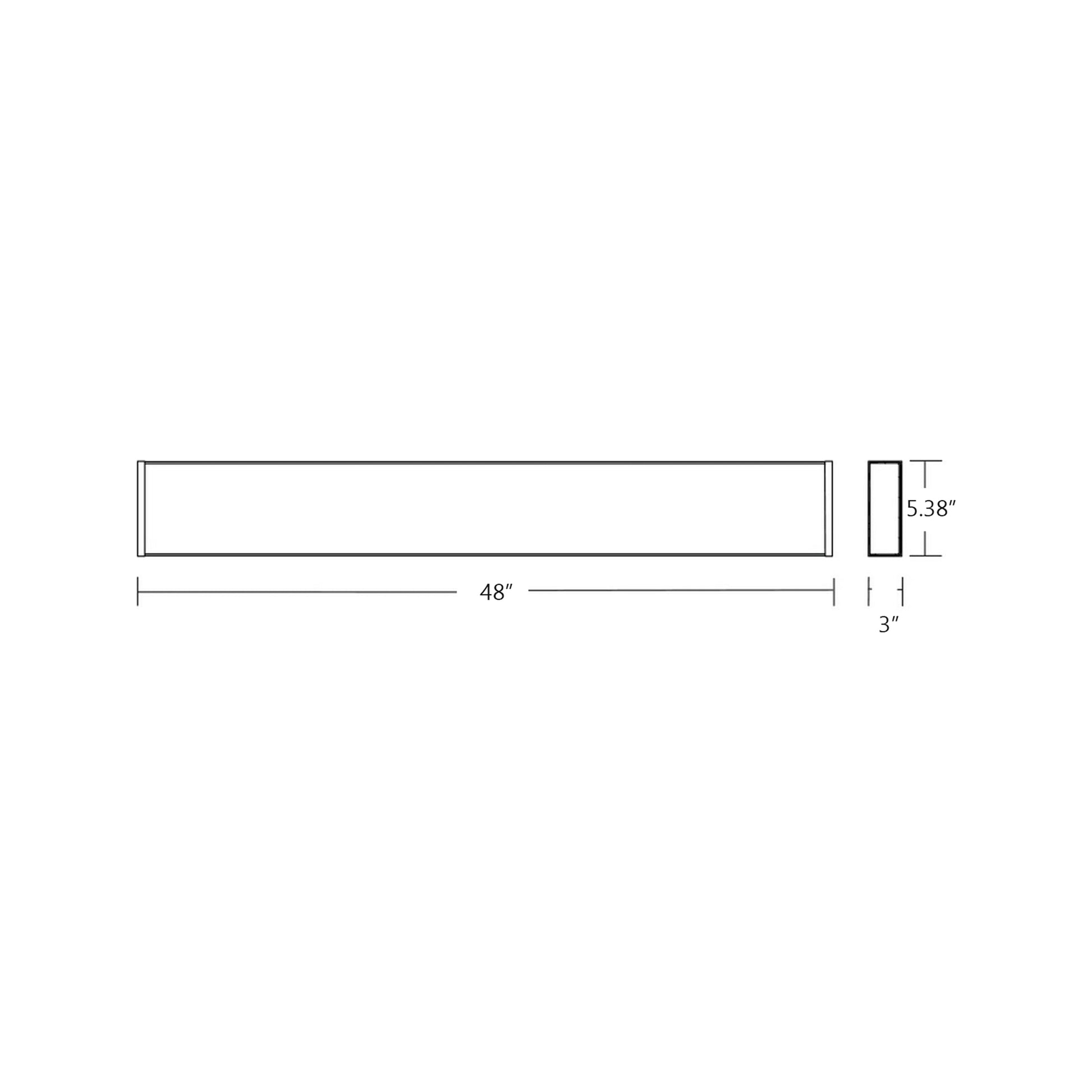 Spring LED Flush Mount Ceiling Light - line drawing.