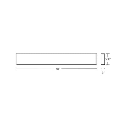 Spring LED Flush Mount Ceiling Light - line drawing.