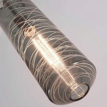 Spun Linear Pendant Light in Detail.