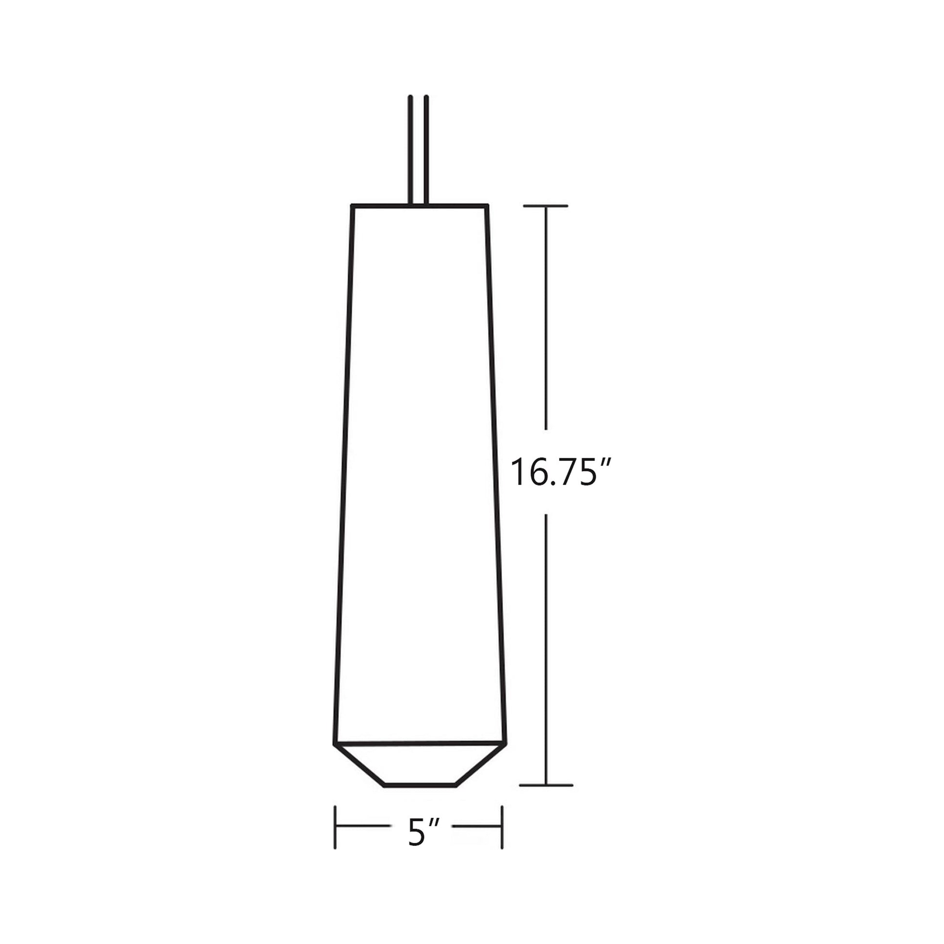 Spun Pendant Light - line drawing.