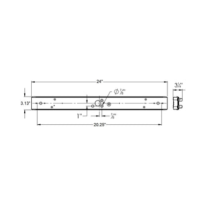 AFX Lighting ST Standard Strip Light - line drawing.