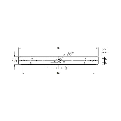 AFX Lighting ST Standard Strip Light - line drawing.