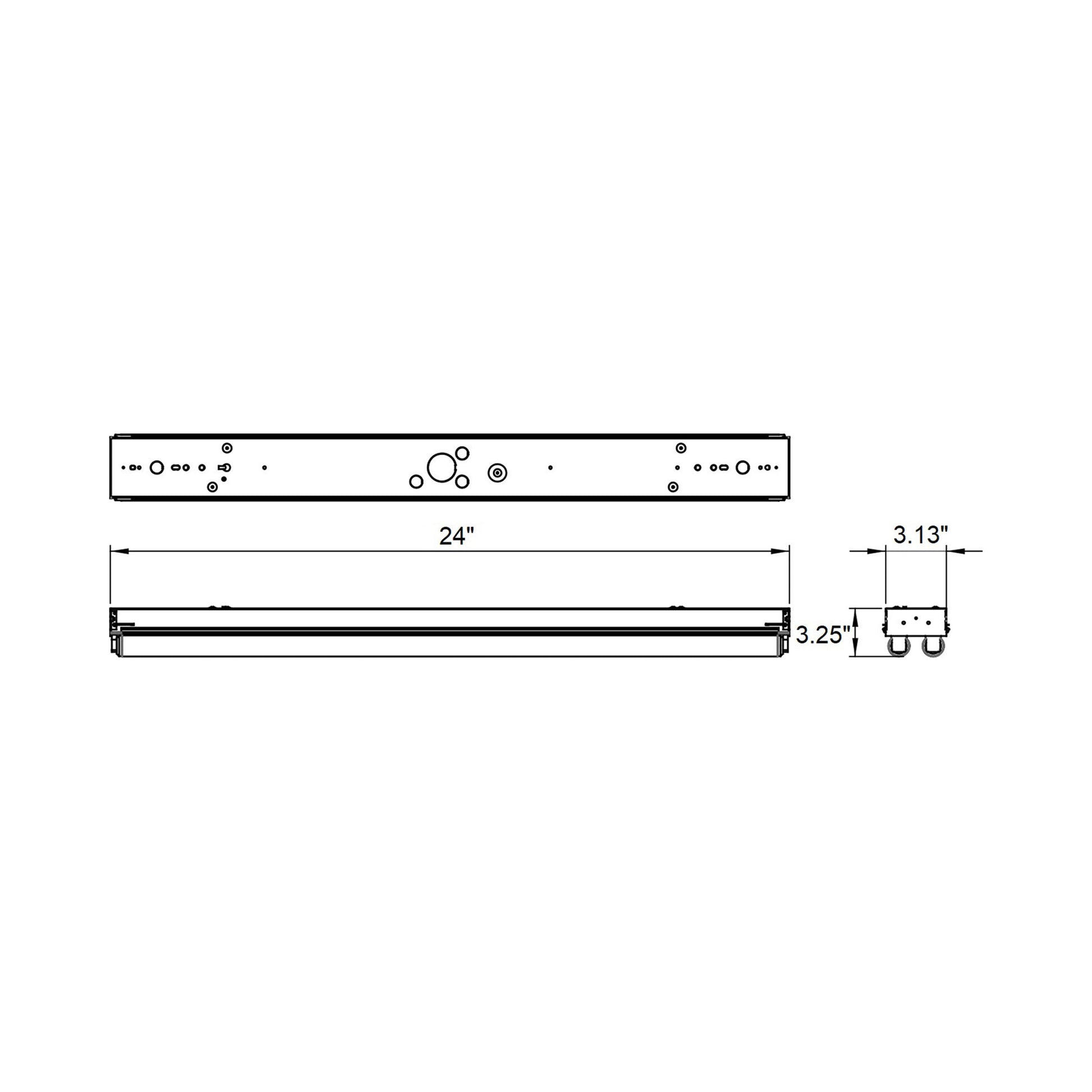 AFX Lighting Standard Strip Light - line drawing.