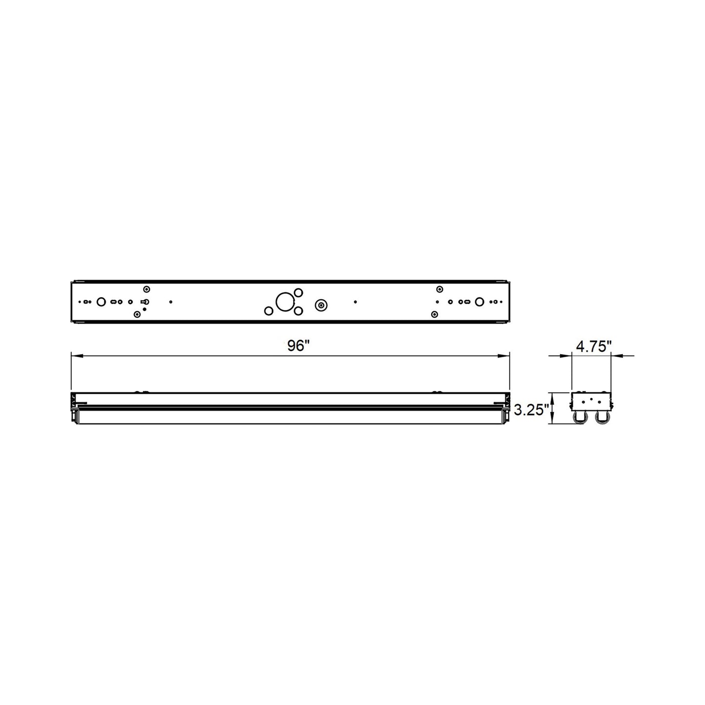 AFX Lighting Standard Strip Light - line drawing.