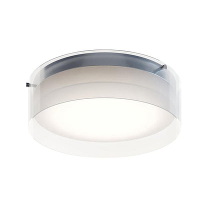 Studio LED Flush Mount Ceiling Light in Polished Chrome (12-Inch).