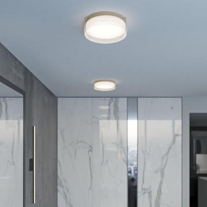 Studio LED Flush Mount Ceiling Light in living room.