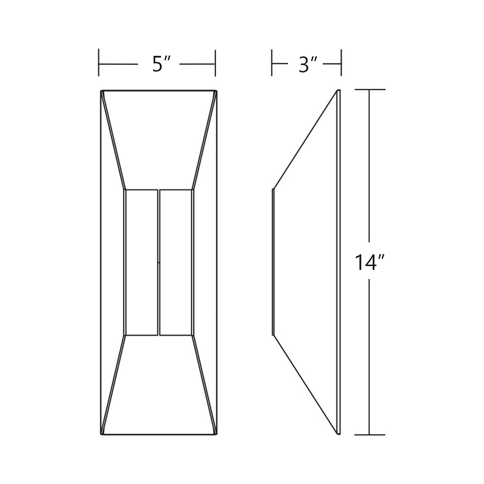 Summit LED Wall Light - line drawing.