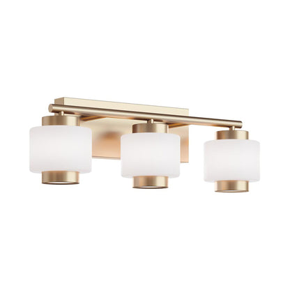 Sydney LED Bath Vanity Light in Light Antique Brass (3-Light).