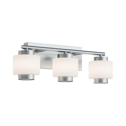 Sydney LED Bath Vanity Light in Satin Nickel (3-Light).