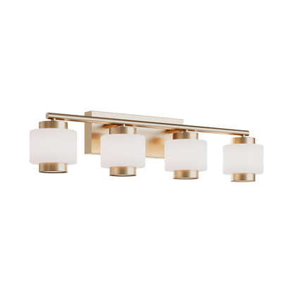 Sydney LED Bath Vanity Light in Light Antique Brass (4-Light).