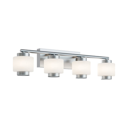 Sydney LED Bath Vanity Light in Satin Nickel (4-Light).
