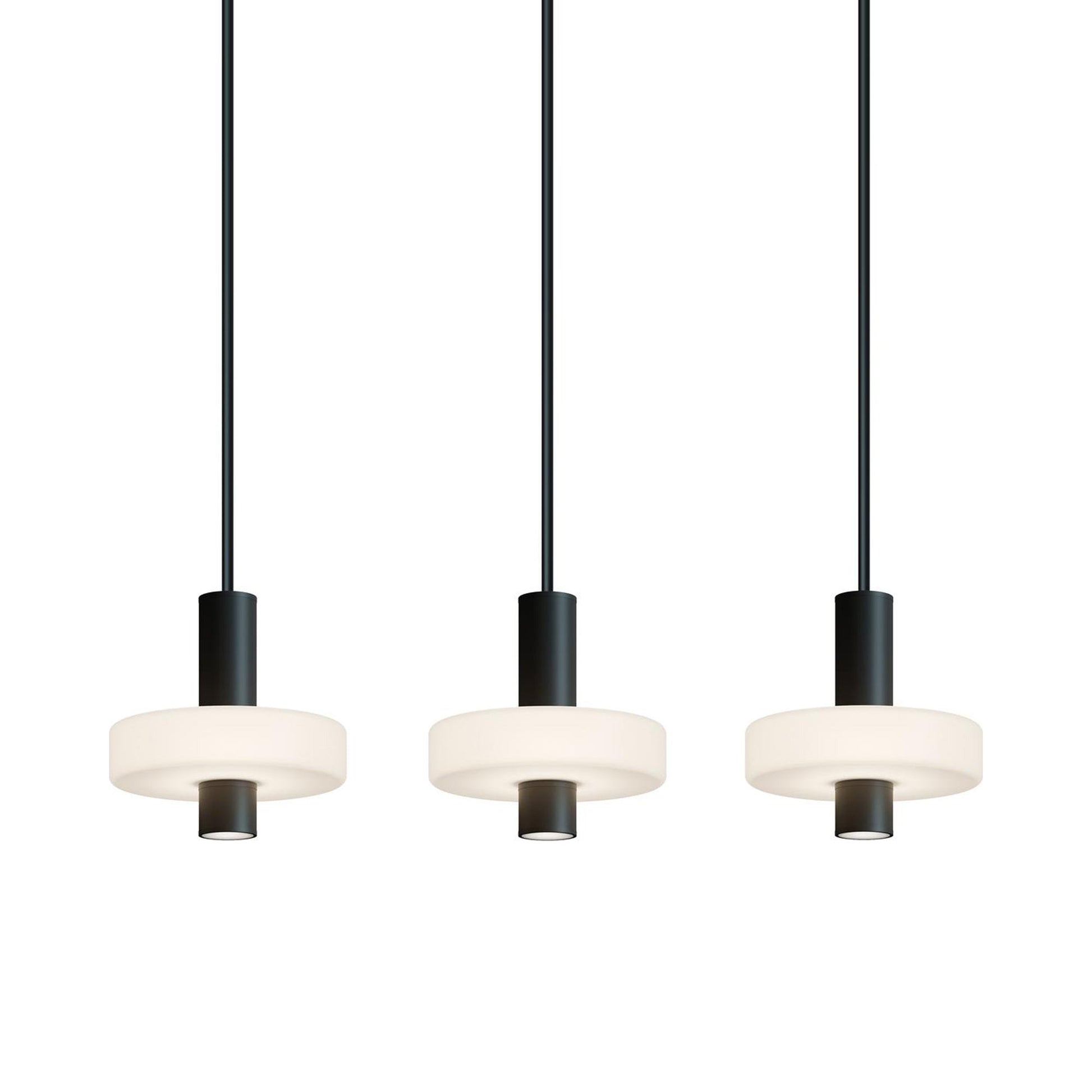 Sydney LED Linear Pendant Light in Black.