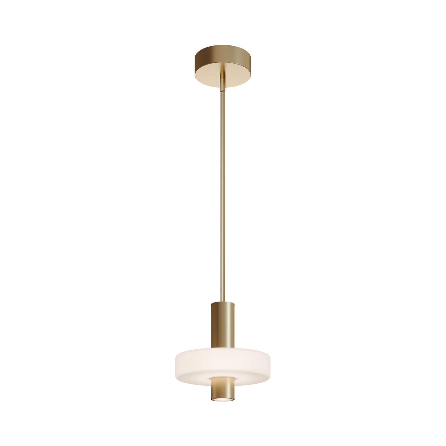 Sydney LED Pendant Light in Light Antique Brass.