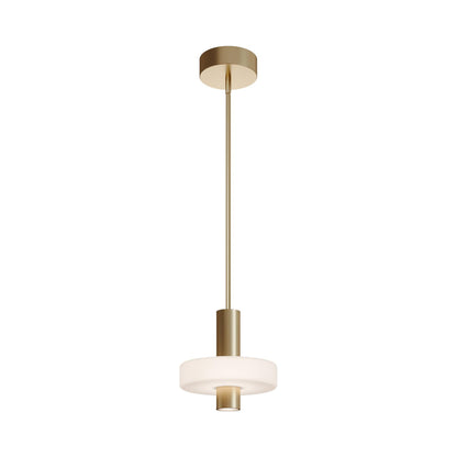 Sydney LED Pendant Light in Light Antique Brass.