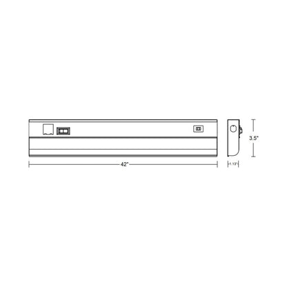 AFX Lighting T5L2 LED Undercabinet Light - line drawing.