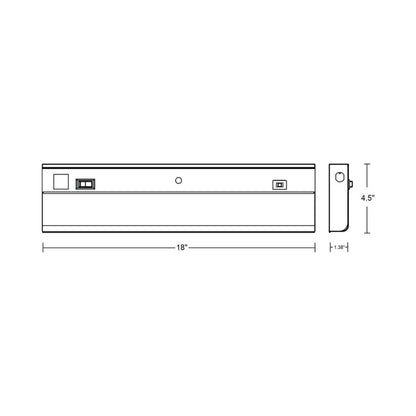 AFX Lighting T5LC LED Closet Light - line drawing.