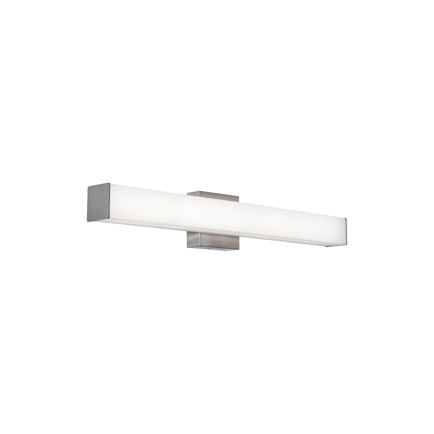 Tad LED Vanity Wall Light in Satin Nickel (24.75-Inch).