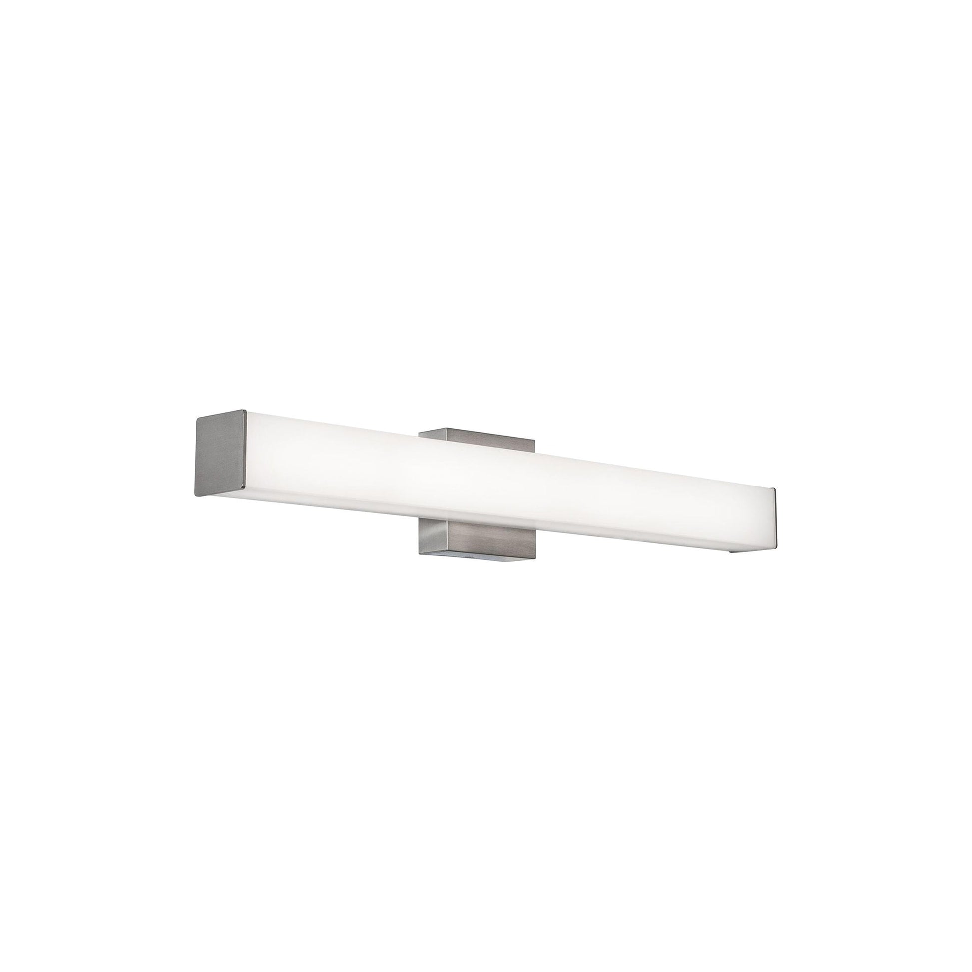 Tad LED Vanity Wall Light in Satin Nickel (24.75-Inch).