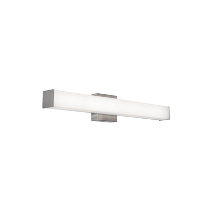 Tad LED Vanity Wall Light in Satin Nickel (24.75-Inch).