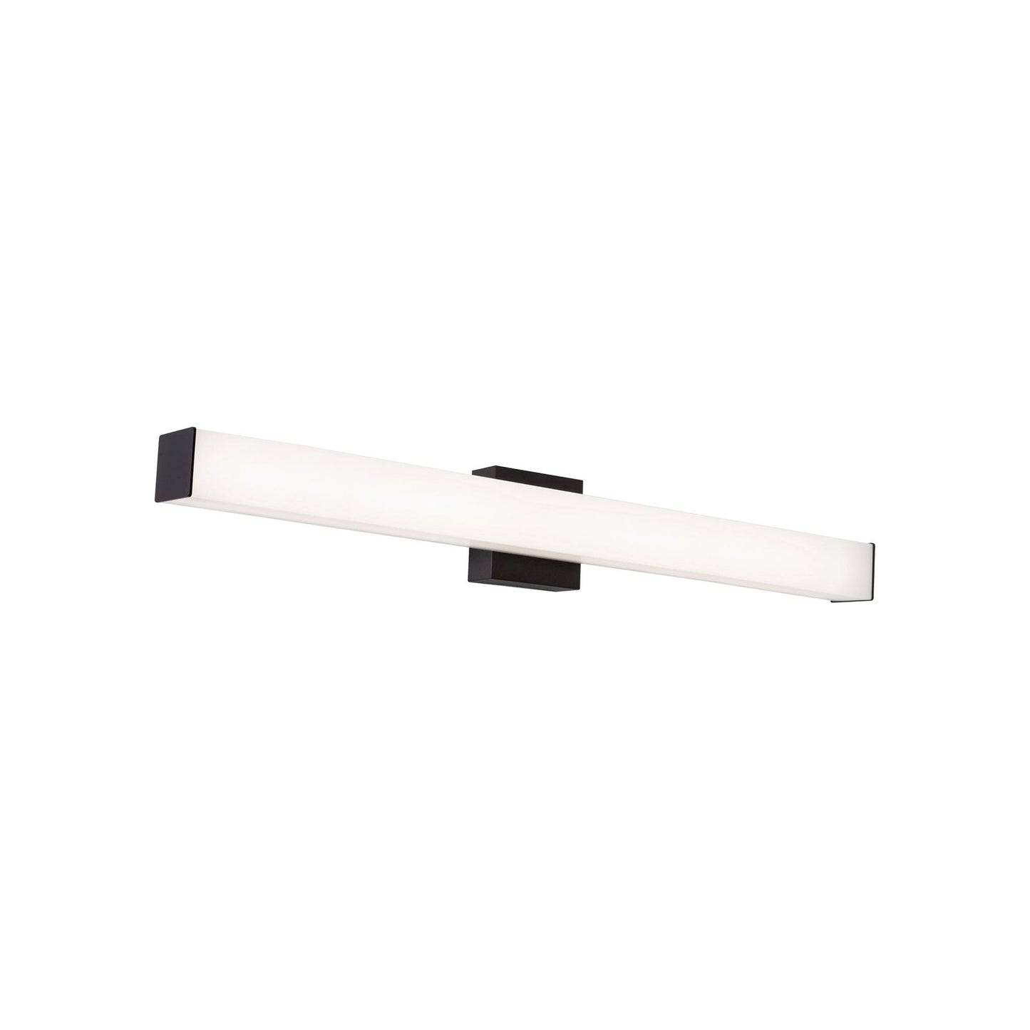 Tad LED Vanity Wall Light in Black (36.75-Inch).