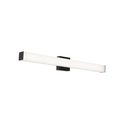 Tad LED Vanity Wall Light in Black (36.75-Inch).
