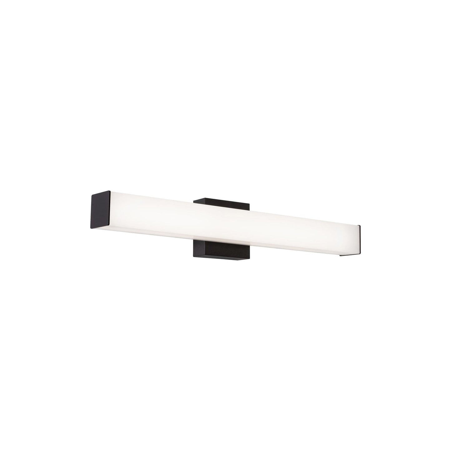 Tad LED Vanity Wall Light in Black (24.75-Inch).
