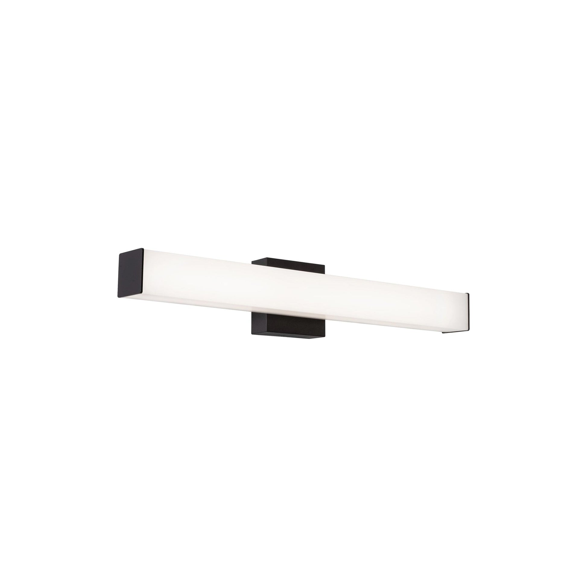 Tad LED Vanity Wall Light in Black (24.75-Inch).