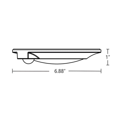 Tana LED Flush Mount Ceiling Light - line drawing.