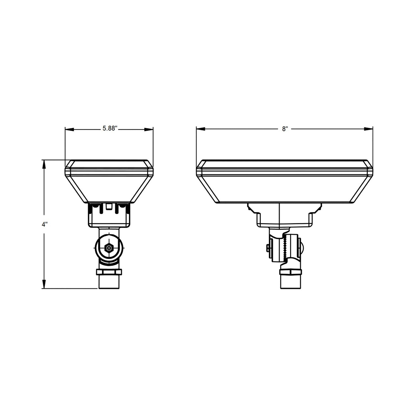 AFX Lighting TPDW Outdoor LED Flood Light - line drawing.