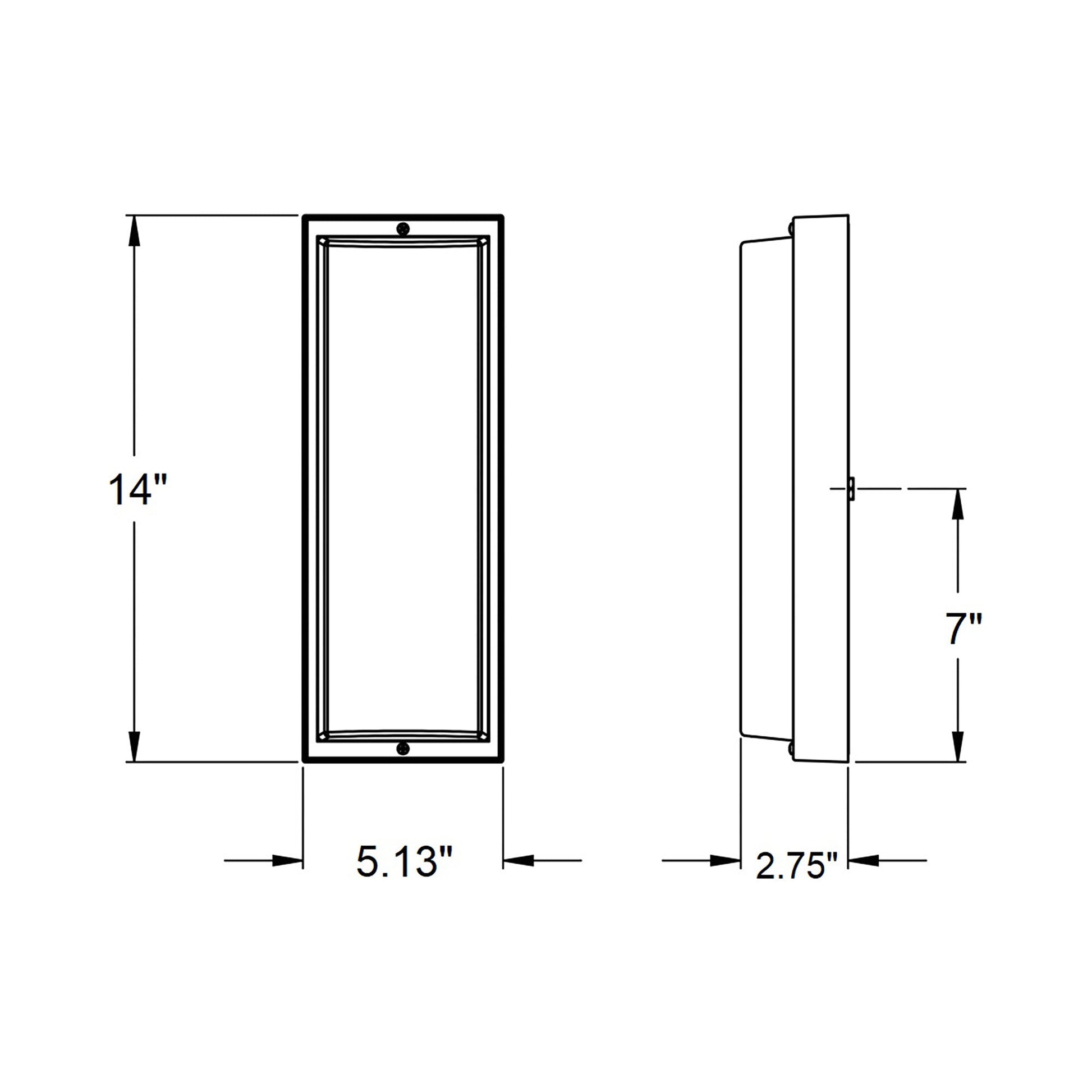 AFX Lighting TPWW700WH Outdoor LED Wall Light - line drawing.