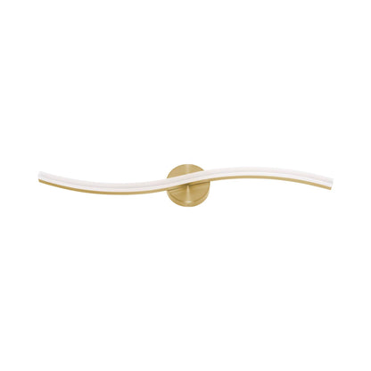 Trace LED Vanity Wall Light in Light Antique Brass (Large).