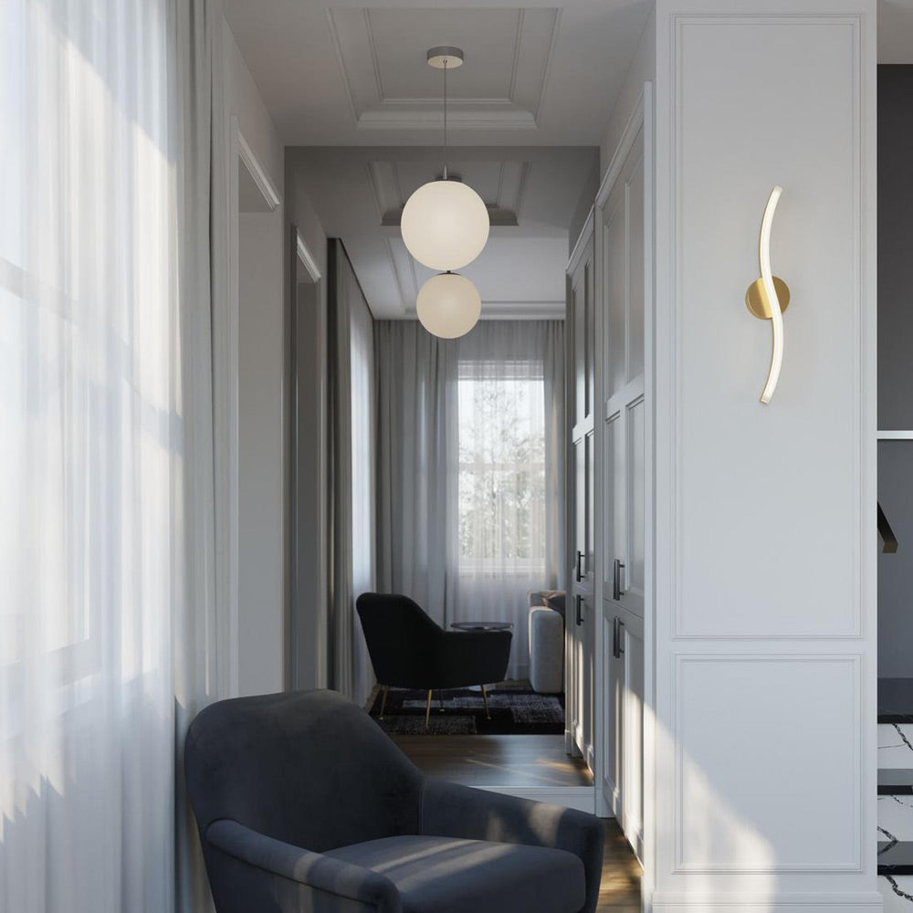 Trace LED Vanity Wall Light in living room.