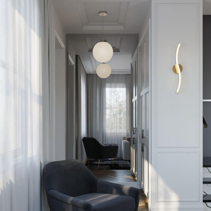 Trace LED Vanity Wall Light in living room.