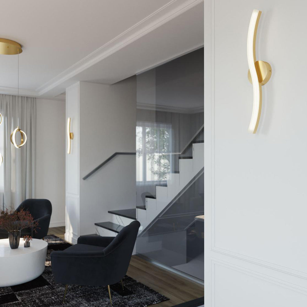 Trace LED Vanity Wall Light in living room.