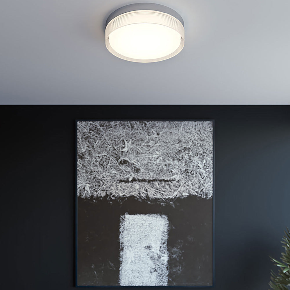 Tribeca LED Flush Mount Ceiling Light in bedroom.