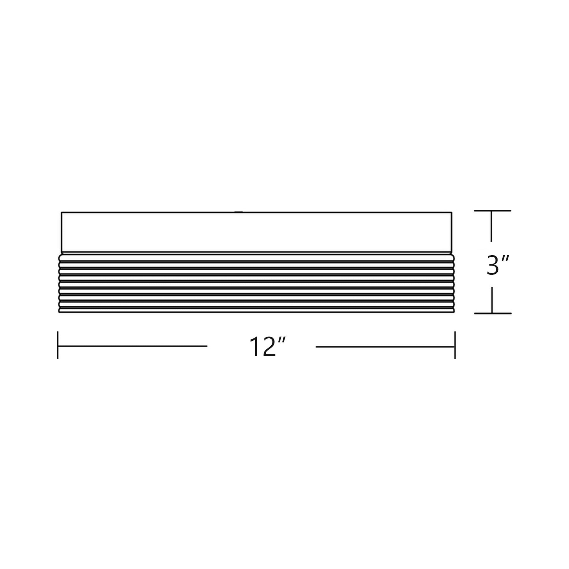 Tribeca LED Flush Mount Ceiling Light - line drawing.