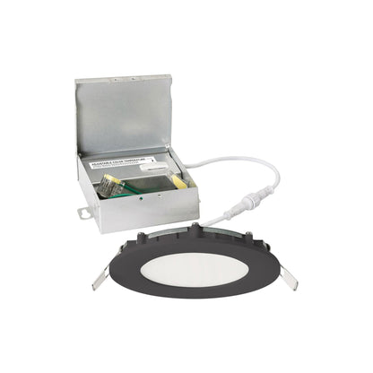 Tuck LED Recessed Downlight in Black (5-Inch).