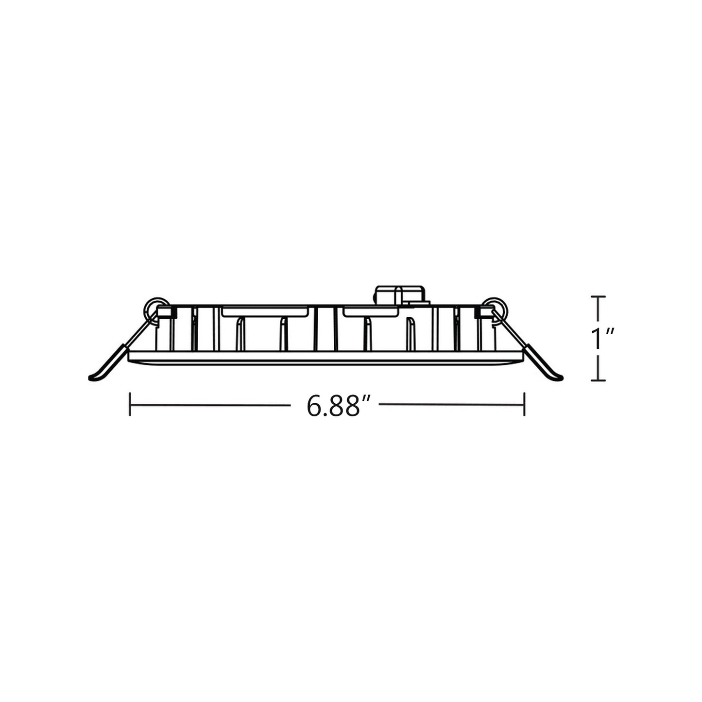 Tuck LED Recessed Downlight - line drawing.