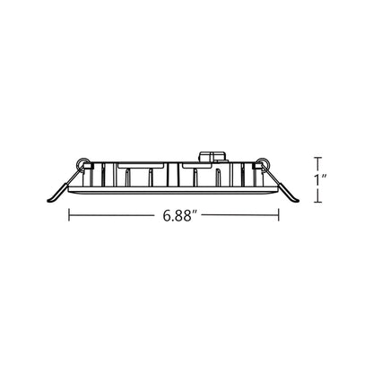 Tuck LED Recessed Downlight - line drawing.