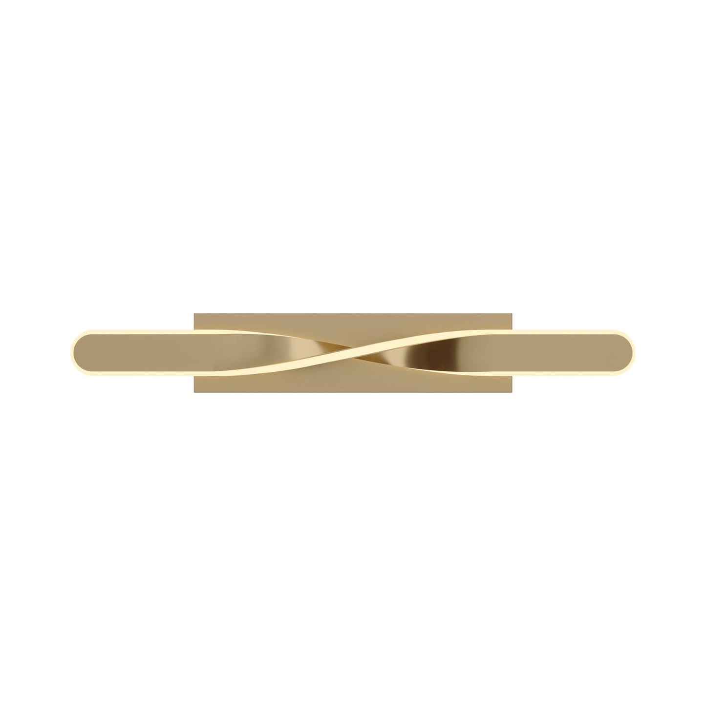 Twist LED Bath Vanity Light in Satin Brass (24-Inch).