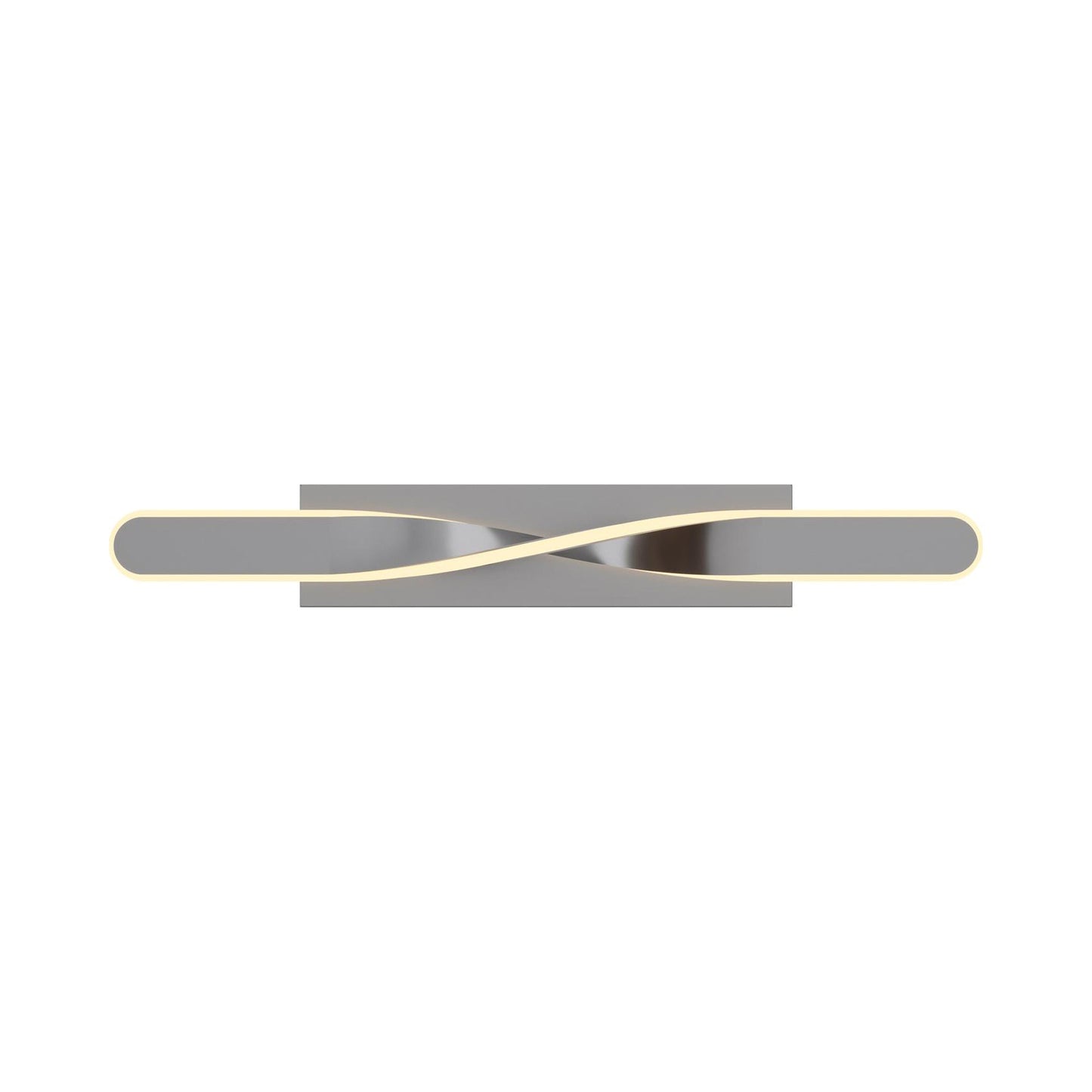 Twist LED Bath Vanity Light in Satin Nickel (24-Inch).