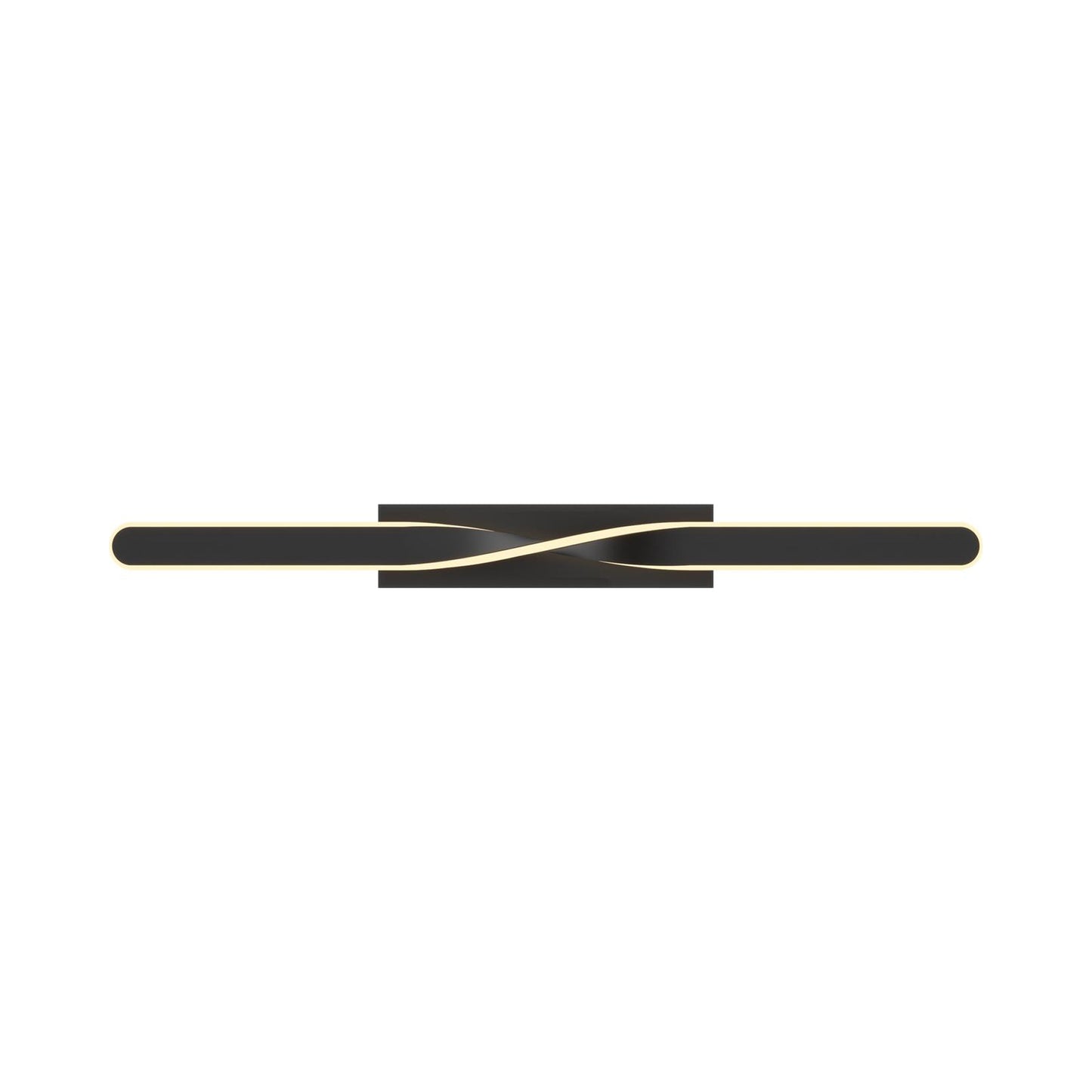 Twist LED Bath Vanity Light in Black (35.75-Inch).