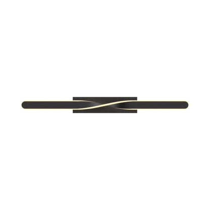 Twist LED Bath Vanity Light in Black (35.75-Inch).