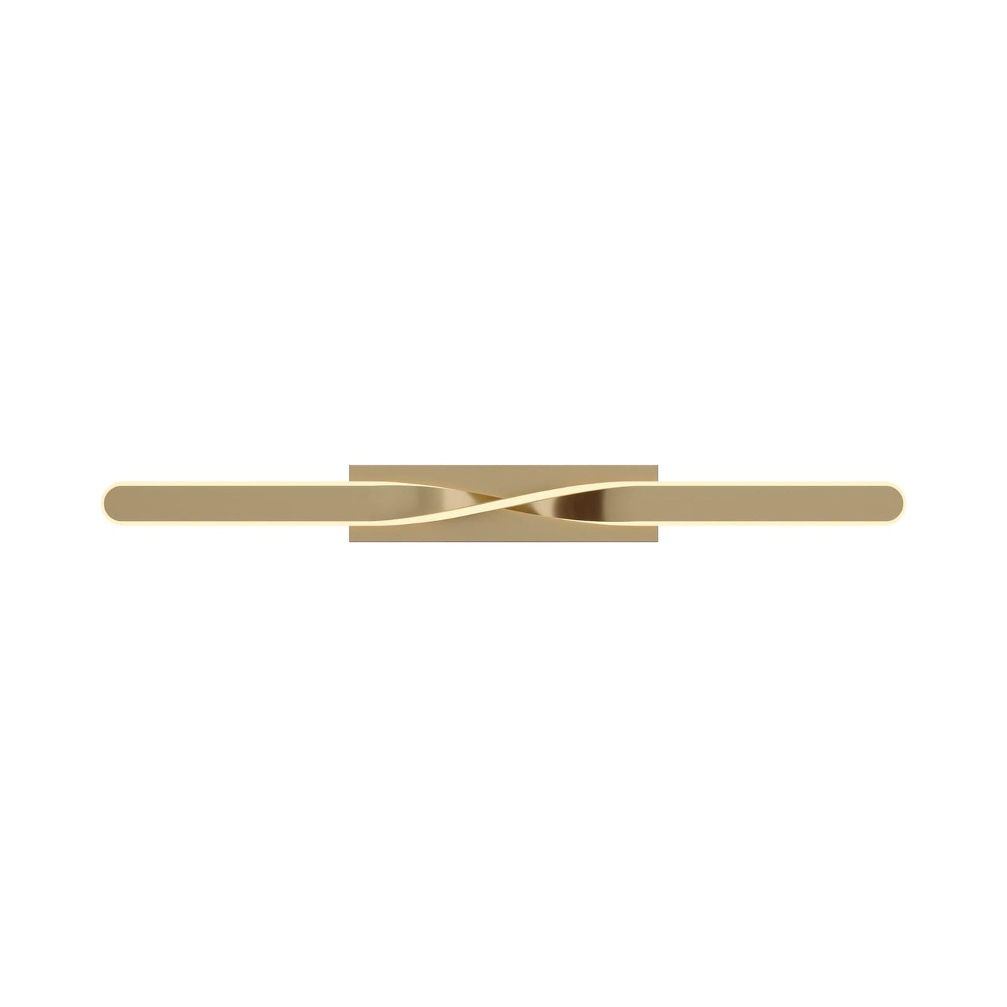 Twist LED Bath Vanity Light in Satin Brass (35.75-Inch).